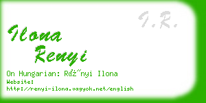 ilona renyi business card